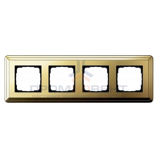 Рамка 4-ая Gira ClassiX Латунь/Латунь