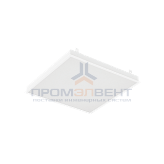 Светодиодный светильник "ВАРТОН" грильято подвесной 588*588*50мм 36 ВТ 4000К с планками для подвеса С РАМКОЙ с функцией аварийного освещения