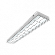 Светодиодный светильник "ВАРТОН" спортивный накладной 1195*200*50мм 54 ВТ 6500К IP40 с защитной сеткой с функцией аварийного освещения