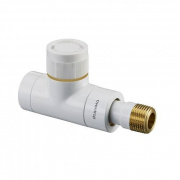 Вентиль термостатический прямой Oventrop E - 1/2" (ВР/НР, PN10, Tmax 90°C, цвет белый)