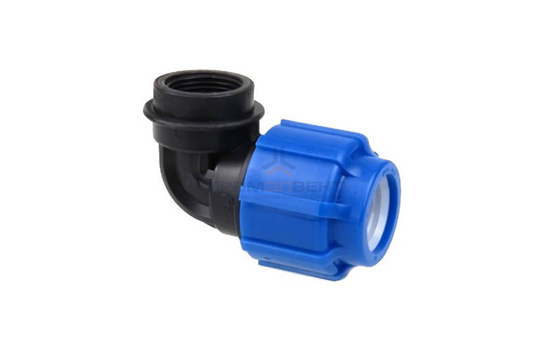 Переход на внутреннюю резьбу угловой Политэк - 20 x 1/2