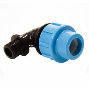 Переход на наружную резьбу угловой ДЖИЛЕКС - 32 x 1" (винтовой, для труб ПНД)