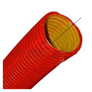 Труба гибкая двустенная для кабельной канализации д.90мм, цвет красный, без протяжки [бухта 50м]