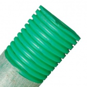 Труба гибкая двустенная дренажная д.125мм, класс SN6, перфорация 360?, цвет зеленый