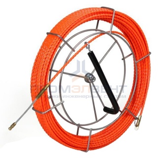 Протяжка кабельная из плетеного полиэстера Fortisflex PET d4,7mm L30m оранжевый на метал. катушке