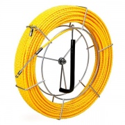 Протяжка кабельная из плетеного полиэстера Fortisflex PET d5,2mm L30m желтый на метал. катушке