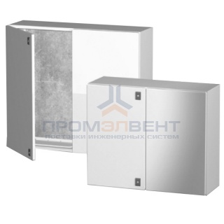 Навесной металлический влагозащищенный шкаф DKC CE IP55 1200x1200x300мм двухдверный с монтажной плат