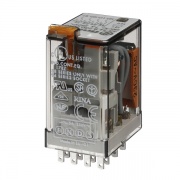 Миниатюрное реле Finder 4 контакта 7A AC (50/60Гц) 230В AgNi кнопка тест с блокировкой, индикатор