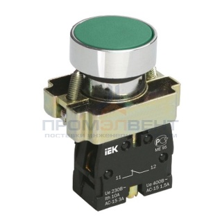 Кнопка управления LAY5-BA31 без подсветки зеленая 1з ИЭК